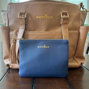 White Elm Navy Blue Makeup Bag